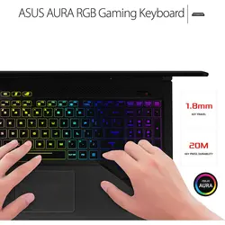 لپ تاپ گیمینگ Asus ROG GL703 Core i7-8750H, 16GB RAM, 128GB SSD+1TB HDD, 6GB GTX Graphic, FHD