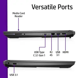 لپ تاپ HP Pavilion Gaming Laptop 15 AMD Ryzen 5-4600H, 8GB RAM, 512GB SSD, 4GB GTX Graphic, FHD