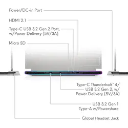 لپ تاپ گیمینگ Dell Alienware X15 R1 Core i7-11800H, 16GB RAM, 512GB SSD, 8GB RTX Graphic, FHD