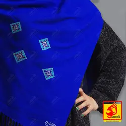 ست شال و شلوار و گردنبند سوزن دوزی پلیوار ماهکان