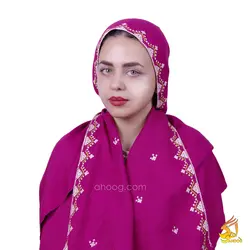 شال سوزن دوزی پلیوار مدل شمس بانور