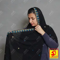 شال سوزن دوزی پلیوار مدل مهربانو