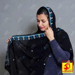 شال سوزن دوزی پلیوار مدل مهربانو