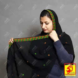 شال سوزن دوزی پلیوار مدل مهربانو