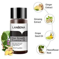 سرم ضد ریزش مو برند لانبنا - lanbena hair growth essential oil