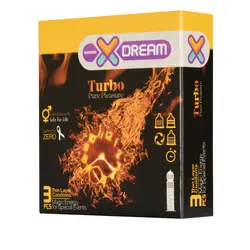 کاندوم خاردار ایکس دریم مدل Turbo بسته 3 عددی