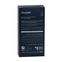 کاندوم فوق العاده نازک چرچیلز حاوی اسانس وانیل بسته 12 عددی