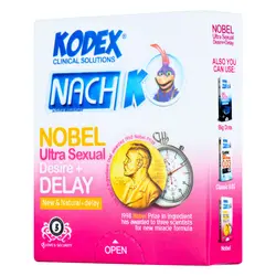 کاندوم تاخیری کدکس مدل Nobel Ultra بسته 3 عددی