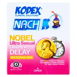کاندوم تاخیری کدکس مدل Nobel Ultra بسته 3 عددی