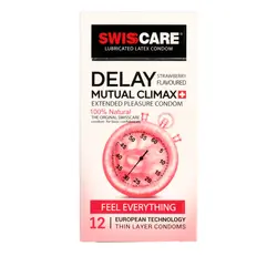 کاندوم تاخیری سوئیس کر مدل Delay Mutual Climax بسته 12 عددی