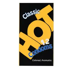 کاندوم معطر هات مدل classic بسته 12 عددی