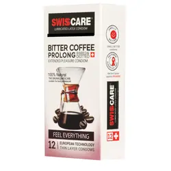 کاندوم سوئیس کر مدل Bitter Coffee بسته 12 عددی