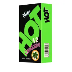 کاندوم هات مدل mint بسته 12 عددی