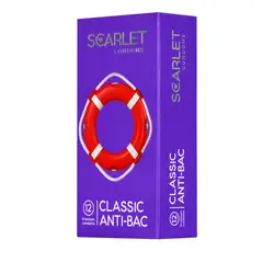 کاندوم کلاسیک اسکارلت مدل Anti-Bac بسته 12 عددی