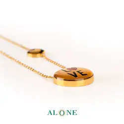 گردنبند چشم نظر انیکس LOVE طلایی