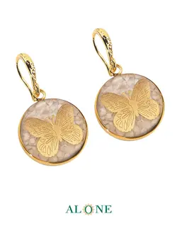 گوشواره گرد صدف پروانه