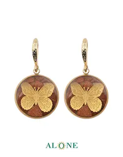 گوشواره گرد دلربا آجری پروانه