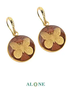 گوشواره گرد دلربا آجری پروانه