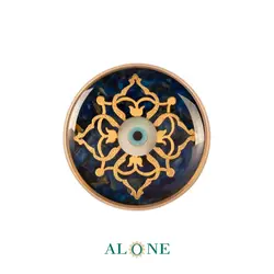 بند مچ چرم سرمه ای با پلاک ترنم | الون - فروشگاه زیورآلات و اکسسوری