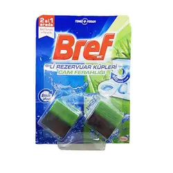 قرص برف خوشبو کننده و ضد عفونی کننده توالت فرنگی و فلاش تانک مدل 2 در 1 بسته 2 عددی Bref