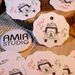 تگ هدیه 25 عددی طرح 14