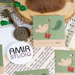 تگ هدیه کرافت 25 عددی طرح 19