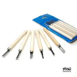 مغار دسته چوبی ست 6 عددی