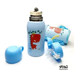 قمقمه فلاسکی دو کاره کاوردار 500ml (طرح دایناسور)