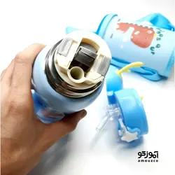 قمقمه فلاسکی دو کاره کاوردار 500ml (طرح دایناسور)