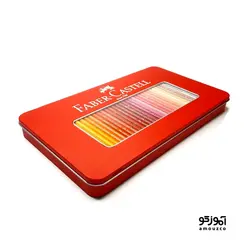 مدادرنگی کلاسیک 100 رنگ جعبه فلزی فابرکاستل