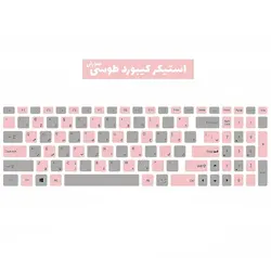 انواع استیکر کیبرد برند آبرنگ