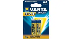 باتری قلمی وارتا مدل LongLife Alkaline LR6AA بسته 2 عددی