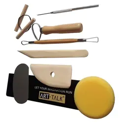 ابزار مجسمه سازی art talk مجموعه 8 عددی - لوازم التحریر و نوشت افزار آموزکو