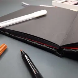 دفتر خشتی برگه مشکی فصل پرواز