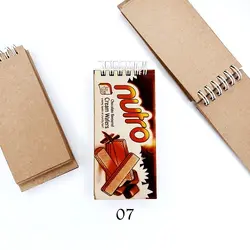 دفترچه جلد چوبی طرح شکلات 13×6 سانتیمتر