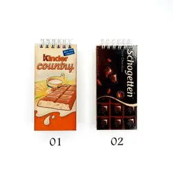 دفترچه جلد چوبی طرح شکلات 13×6 سانتیمتر