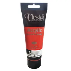 رنگ اکریلیک وستا مدل Cadmium Red Hue 05 حجم 75 میلی‌لیتر