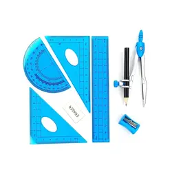 ست سی کلاس پرگار+گونیا+نقاله خط کش+پاکن +تراش