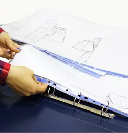 کلاسور چهار حلقه متالیک A3 سهند