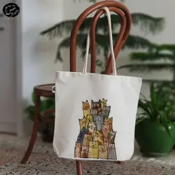کیف پارچه ای (ساک پارچه ای) گربه کد 7 (عقیق)