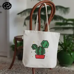 کیف پارچه ای  (ساک پارچه ای)  طرح کاکتوس کد 2 (عقیق)