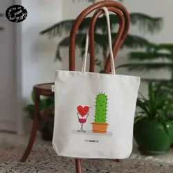 کیف پارچه ای (ساک پارچه ای)  طرح کاکتوس کد 7 (عقیق)