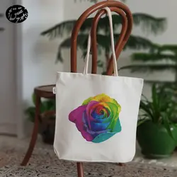 کیف پارچه ای (ساک پارچه ای) طرح گل و گیاه کد 1 (عقیق)