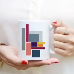 ماگ اشکال هندسی کد 10 (عقیق)