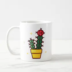 ماگ طرح کاکتوس کد 3 (عقیق)