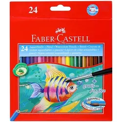 مداد آبرنگی 24 رنگ جعبه مقوایی فابرکاستل