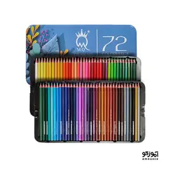 مداد رنگی 72 رنگ جعبه فلزی MQ