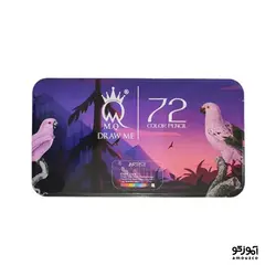 مداد رنگی 72 رنگ جعبه فلزی MQ