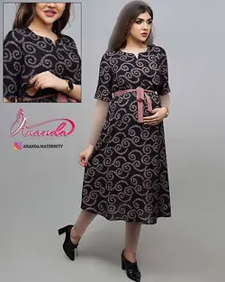 پیراهن بارداری نخی باربری
