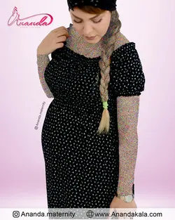 پیراهن بارداری نخی بهار گل ریز